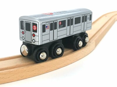 Munipals MP01-1103 Wooden Subway 3 Train New York City MTA 7 Avenue Express R62