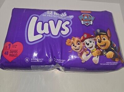 Luvs Diapers Nickelodeon Paw Patrol 12 Hours Of Protection Size 1, 48 Count