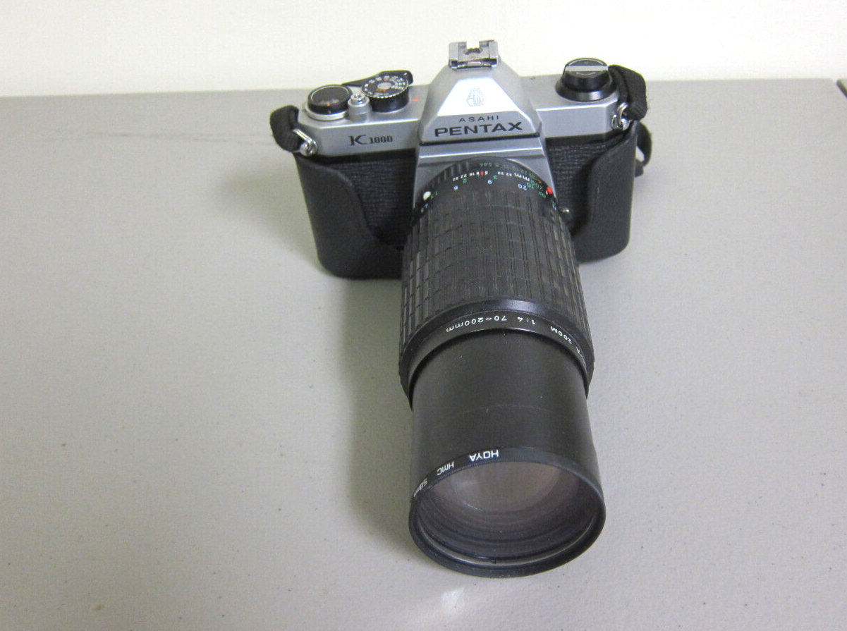 Pentax Asahi K1000 35mm SLR Camera W/ Takumar-A 70-200 Zoom
