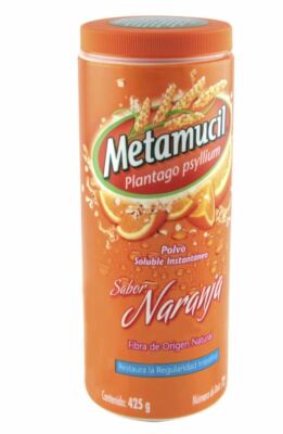 Metamucil Fiber Supplement Sugar-Free Powder, Orange 72 tsp 15 Oz 425g BB12/24