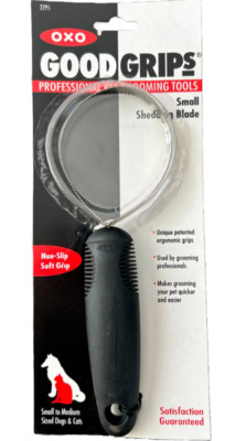OXO Good Grips Dual-Sided Shedding Blade, Small, Black, 2Pack