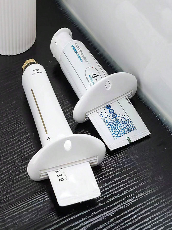 2pcs Toothpaste Dispenser & Tube Squeezer - Easy Roller for