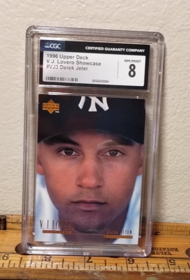 1996 Upper Deck DEREK JETER V.J. Lovero Showcase Insert Card VJ3 CGC 8 Graded