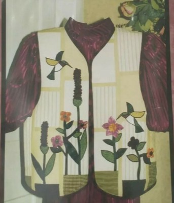 Eileens Design Studio Vest Pattern Hummingbird Enchanted Garden UNCUT Flowers