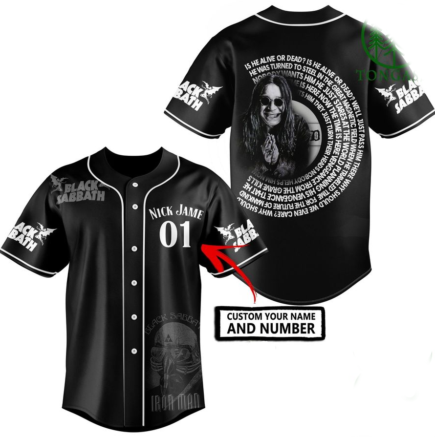Custom Name Number Black Sabbath Ozzy Osbourne Jersey 3D