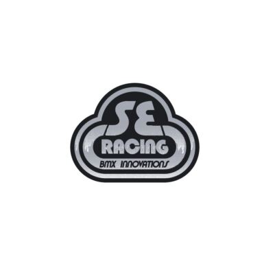 SE Racing head tube decal - Drippy Font - Silver/Black