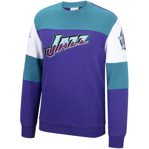 Фиолетовый свитшот с круглым вырезом Mitchell & Ness NBA Utah Jazz Overtime Win