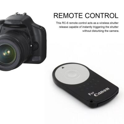 RC-6 IR Wireless Remote Shutter Release Control for Canon EOS T3i T5i T6i 60D