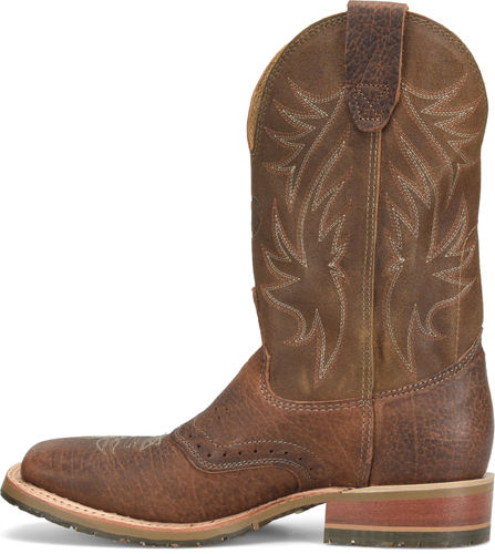 Pre-owned Double-h Boots Men's 11" Dalton Wide Square Toe Ice™ Roper Western Boot Brown -