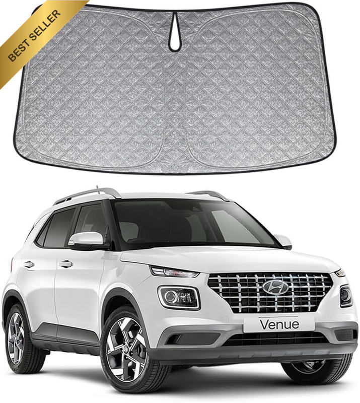 Patented Thick Windscreen Sunshade for Hyundai Venue 2019-2026, 6-Layer Custom F