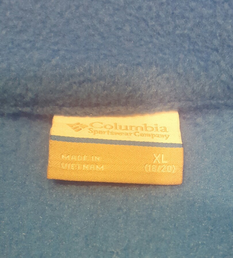 Columbia Full Zipper Fleece Jacket Coat Youth XL (18-20) Woman's Small