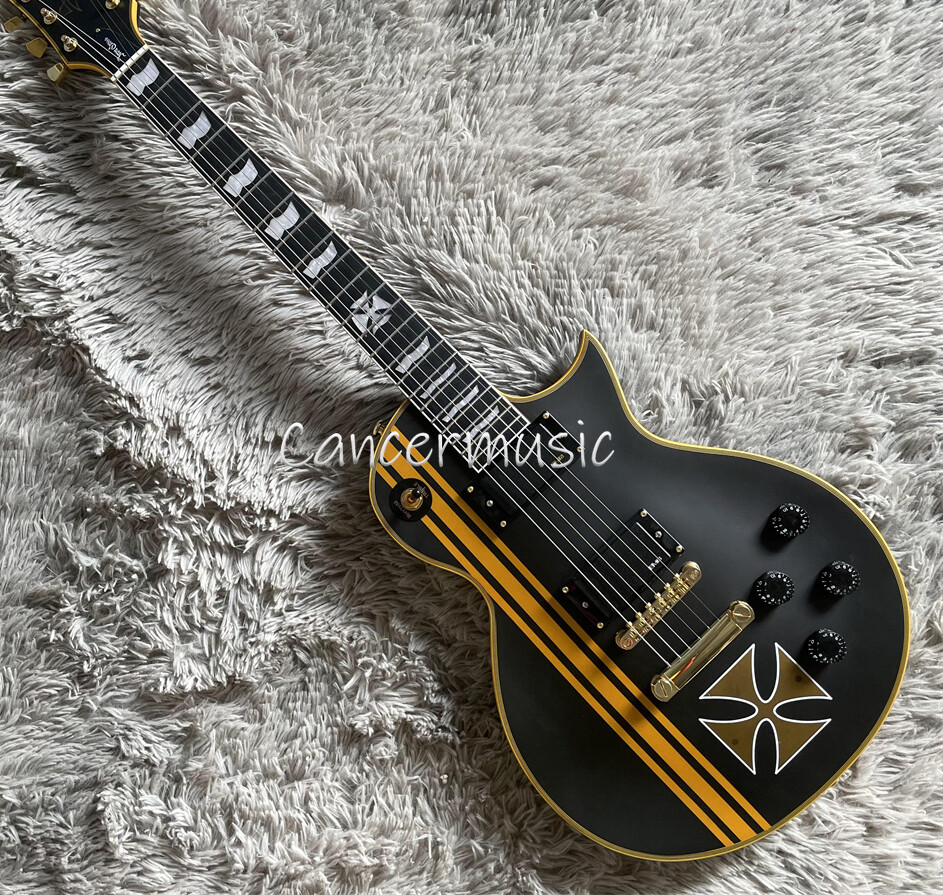 Custom LTD Iron Cross James Hetfield Electric Guitar Matte Black