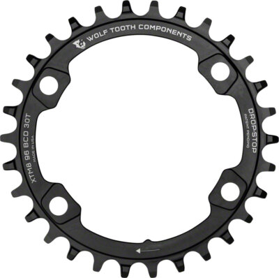 Wolf Tooth 96 BCD Chainring - 38t, 96 Asymmetric BCD, 4-Bolt, Drop-Stop, For Shi