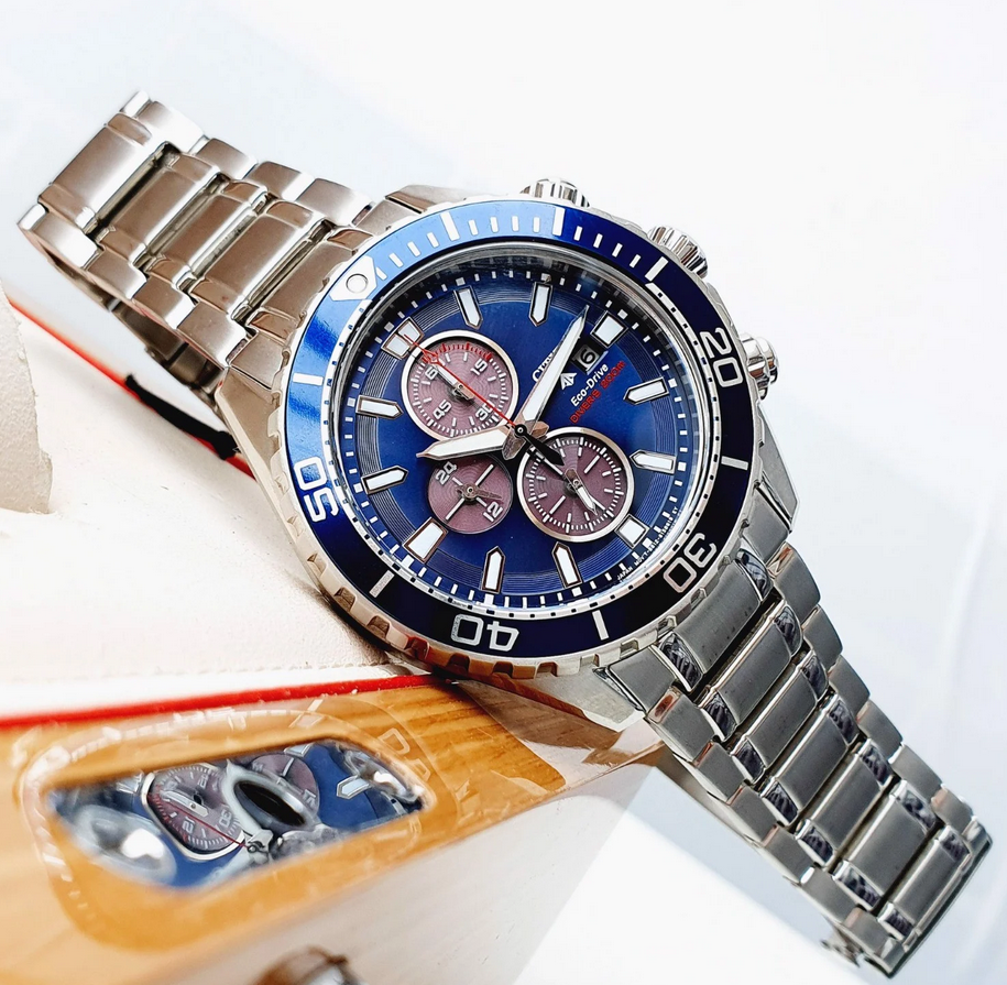 Pre-owned Citizen Ca0710-58l Promaster Diver Blue Dial Men's Watch