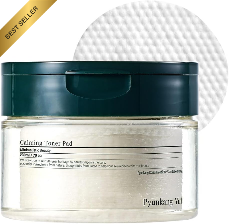 PKY Calming Toner Pads 70ct – Tea Tree & 5‑Hyaluronic Acid, Exfoliate Hydrate