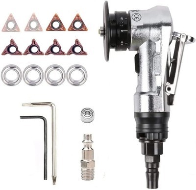 High-Performance 45° Pneumatic Deburring Tool with Six Cutter Heads Included