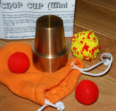Chop Cup (mini, brass) -- compact size for table hopping, 2.75 inches     TMGS