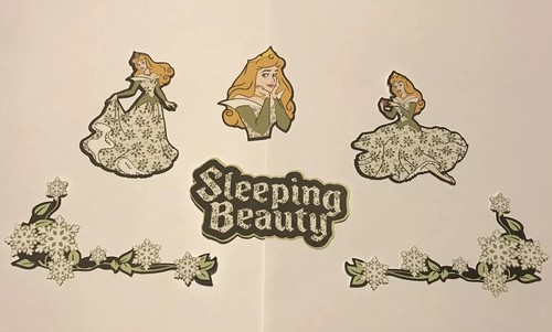 Disney Sleeping beauty Christmas scrapbook page photo mats and die cut set 1