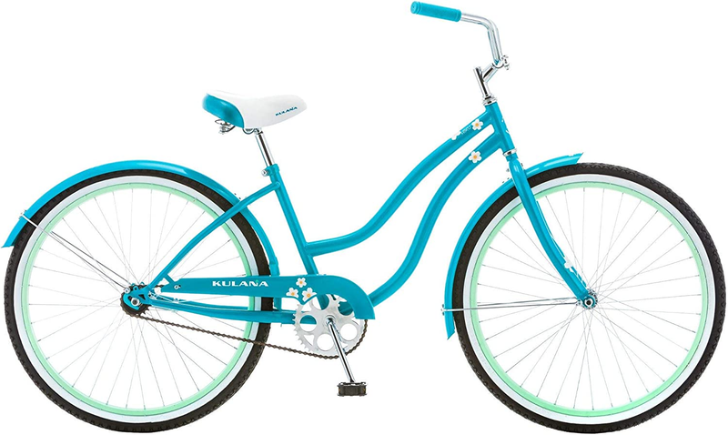 Kulana Hiku Mens and Womens Beach Cruiser Bike, 24 or 26-Inch Wheels, Single-Spe