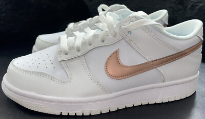 Nike Dunk Low GS White Pink Size 7Y New No Box DH9765-100