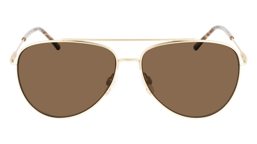 Pre-owned Zeiss Zs22107sp 717 Satin Gold 59/14/145 Male Sunglasses