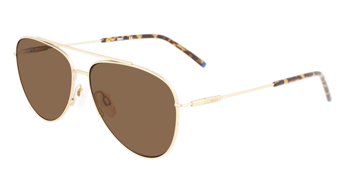 Pre-owned Zeiss Zs22107sp 717 Satin Gold 59/14/145 Male Sunglasses