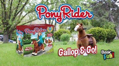 Basic Fun Inc PonyRider White Hoof Pony Light Brown