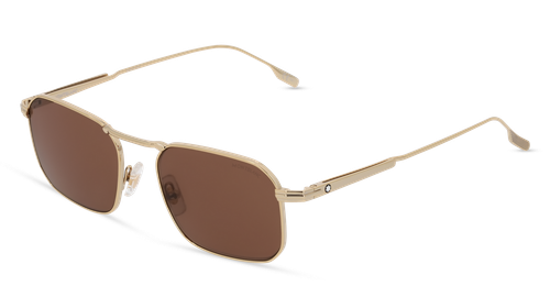 MONTBLANC MONT BLANC MB0218S-002 GOLD GOLD BROWN SUNGLASSES