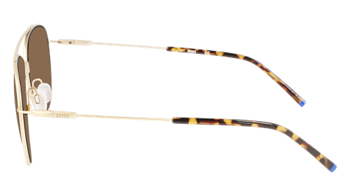 Pre-owned Zeiss Zs22107sp 717 Satin Gold 59/14/145 Male Sunglasses