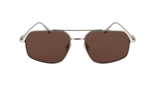 Pre-owned Ferragamo Sf313s 745 Gold/brown 58/17/145 Male Sunglasses