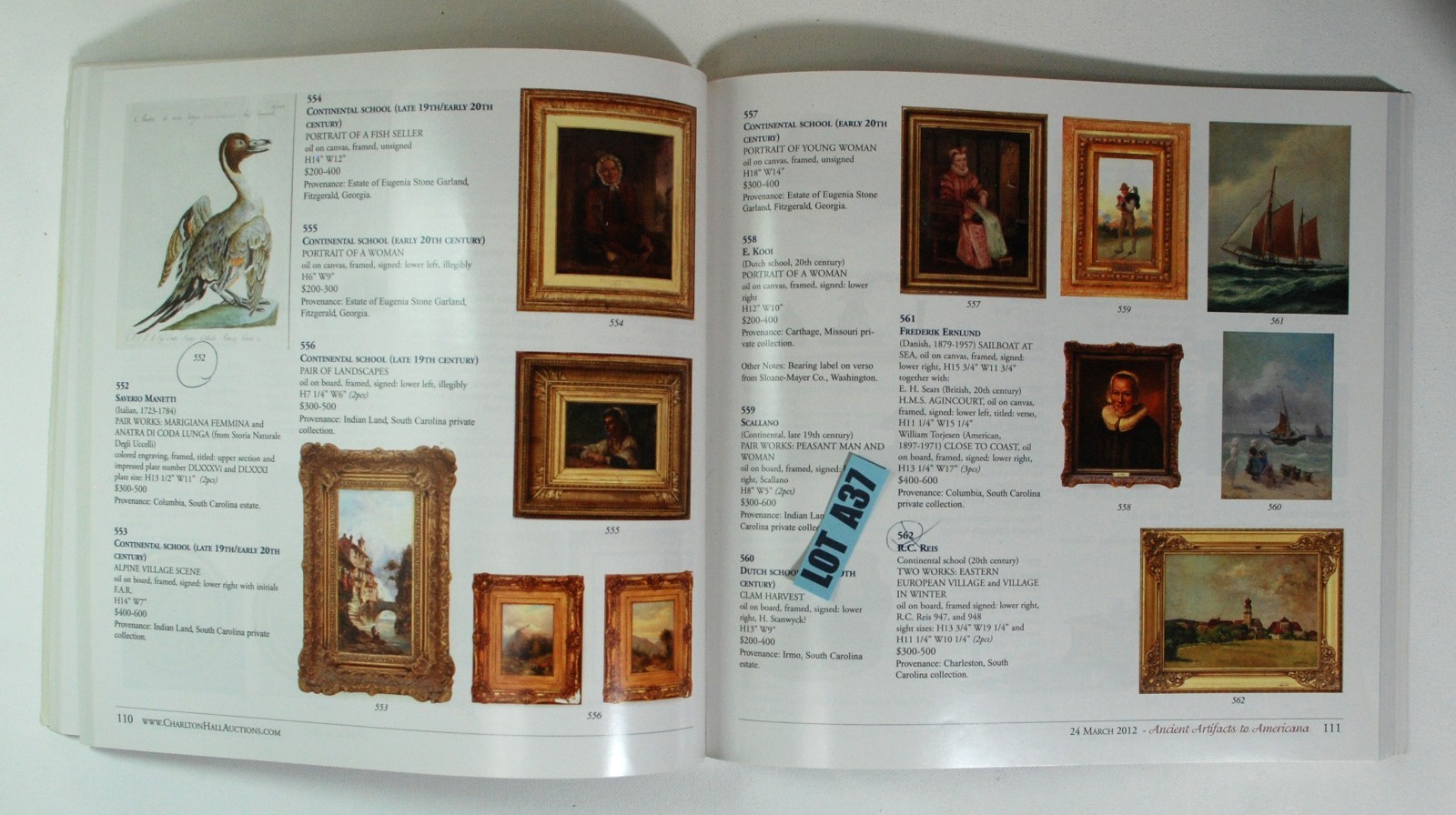 Ancient Artifacts To America Charlton Hall Auction Guide 2012 Columbia SC A37