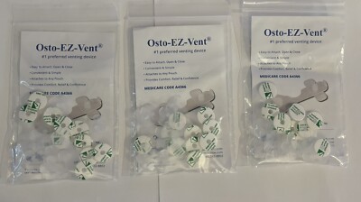 Kem Osto-EZ-Vent Ostomy Pouch Venting System 3 Pack of 10 For 30 Total