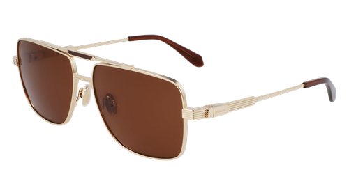 Pre-owned Ferragamo Sf318sp 710 Gold 60/15/145 Male Sunglasses