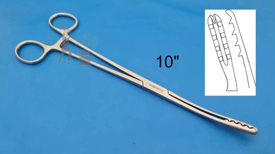 Bircher Ganske Cartilage Seizing Forceps Orthopedic Surgical Instruments 10'' CVD