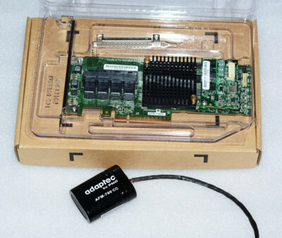 Adaptec ASR-71605 16-Port 6Gb/s 1GB SAS SATA PCIe RAID Controller+Battery