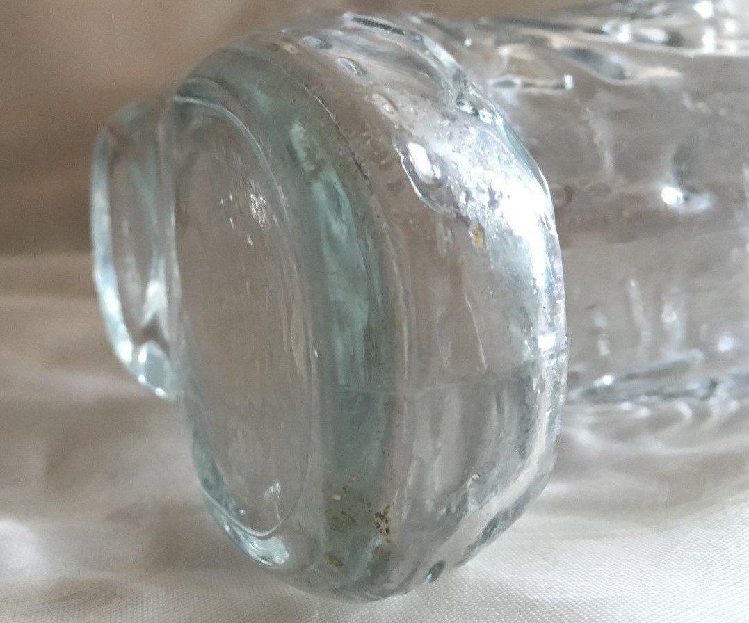 Vintage Cowboy Boot Fancy Design Beer Mug w / Handle Clear Glass a4