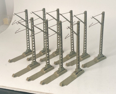 Marklin 7009 Catenary Masts With Clip On Bases For M Track (10 Pieces)