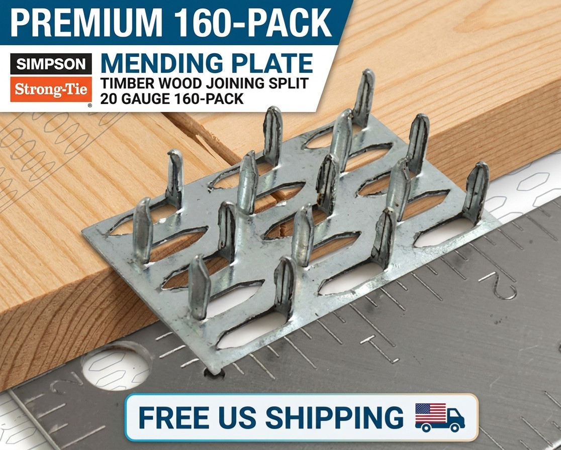 Simpson Strong-Tie Mending Plate Timber Wood Joining Split 20 Gauge 160-Pack