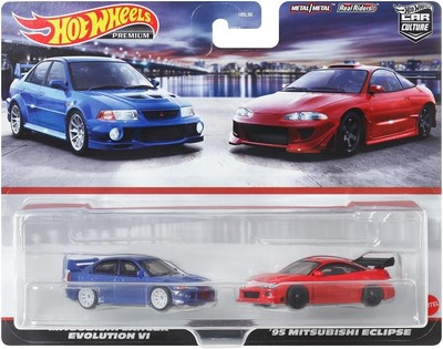 Hot Wheels Premium 2 Pack MITSUBISHI LANCER EVOLUTION/ 95 ECLIPSE 2023