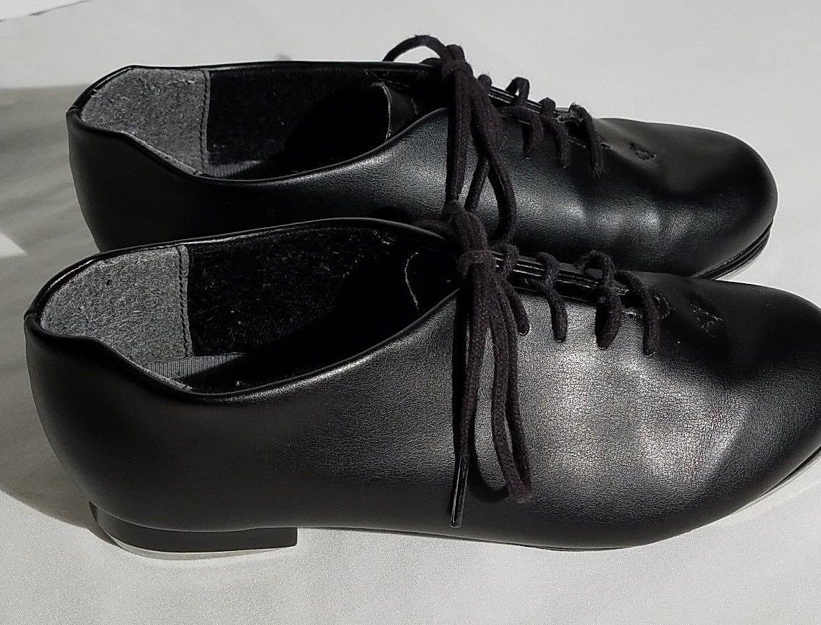 Capezio Tele Tone Tap Shoes Women's Black SZ 6
