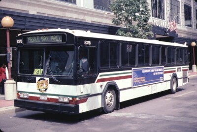Des Moines MTA Gillig Bus Kodachrome original Kodak slide