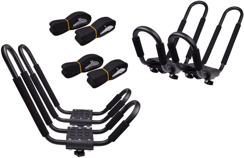 Roof Racks For 2 Kayaks - Dual Universal Fit Carriers Include Two Sets Of