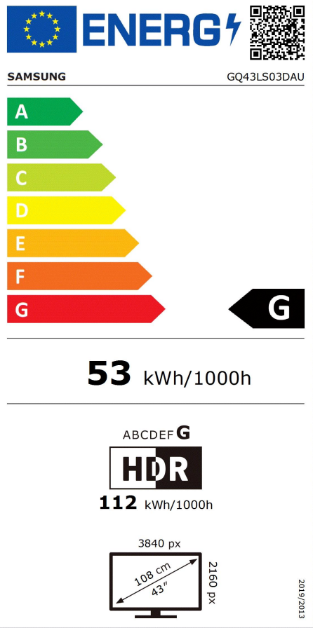 EEK:G auf einer Skala von A bis G ist das Rating G