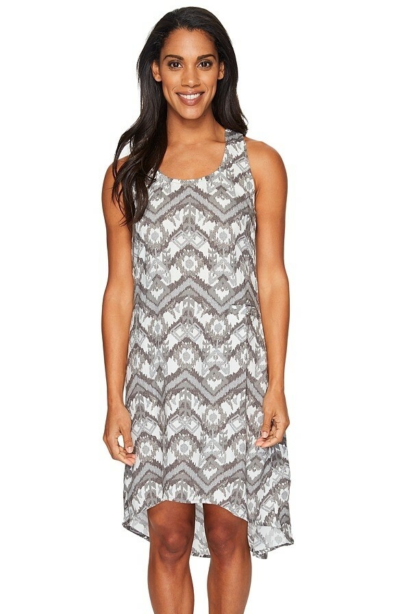 KAVU 243179 Womens Jocelyn Sleeveless Hi-Low Tank Dress Grey Ikat Size X-Small