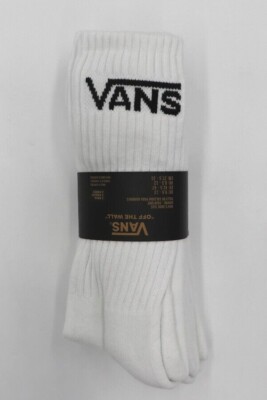 VANS Socks Large 3 Pairs Classic Off the Wall Cotton Crew Socks