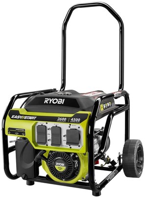 Ryobi Portable Generator 3,600-Watt 212 cc Gas Powered Auto Voltage Regulator