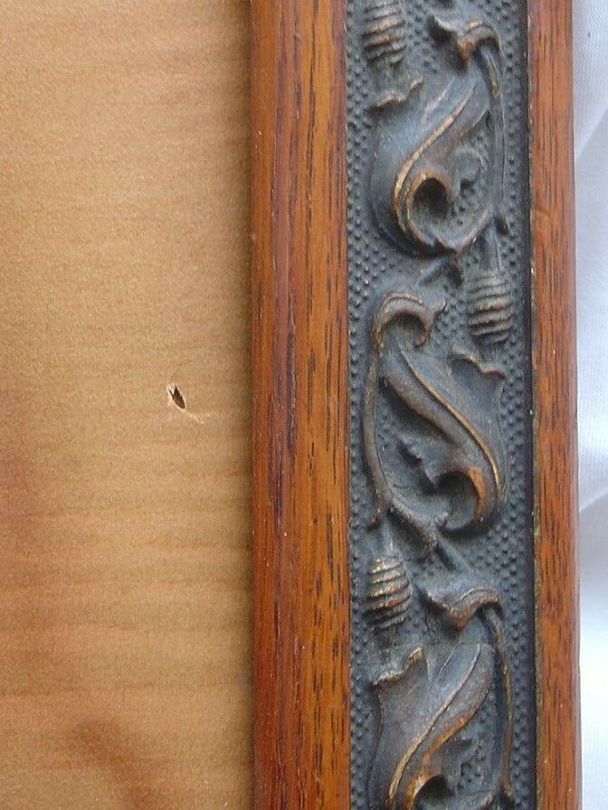 Antique Vtg Duck Bird Hunt Hunter Print Cabin Wall Picture Ornate Wood Frame