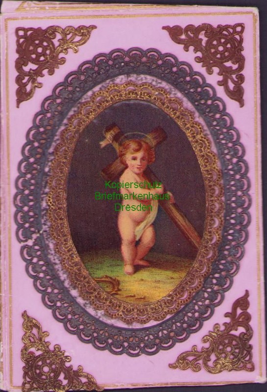 B17208 Taufbrief Taufpatenbrief 1870 Mit Bildapplikation