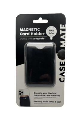 Case-Mate Magnetic Card Holder MagSafe Compatible for iPhones and Cases black 