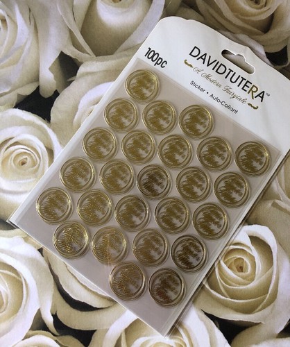 David Tutera 100 PCS “Once Upon A Time” Gold Foil & Clear Seals Wedding Stickers